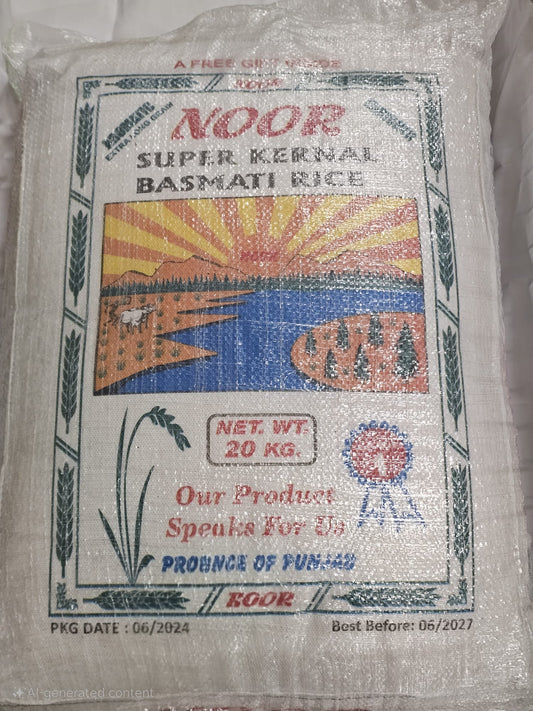 Noor Super Kernal Basmati Rice 20kg