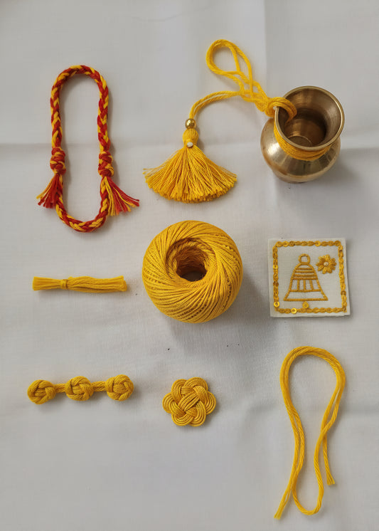 Decorative Pooja Thread-Yellow