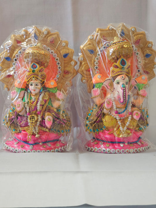 Lakshmi and Ganesha set (Red Box)-7.5inch