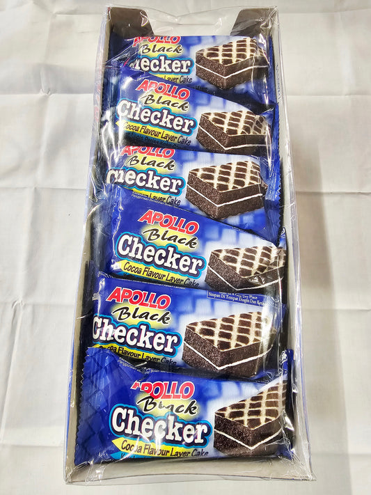 Apollo Black Checker Cocoa Flavour Layer Cake 432g