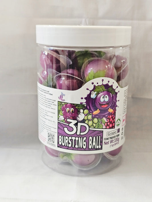 3D Soft Candy Bursting Ball Grape 330g