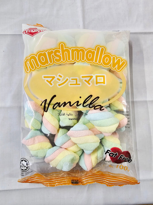 CVMallow Marshmallow Vanilla Coloured Twist 100g