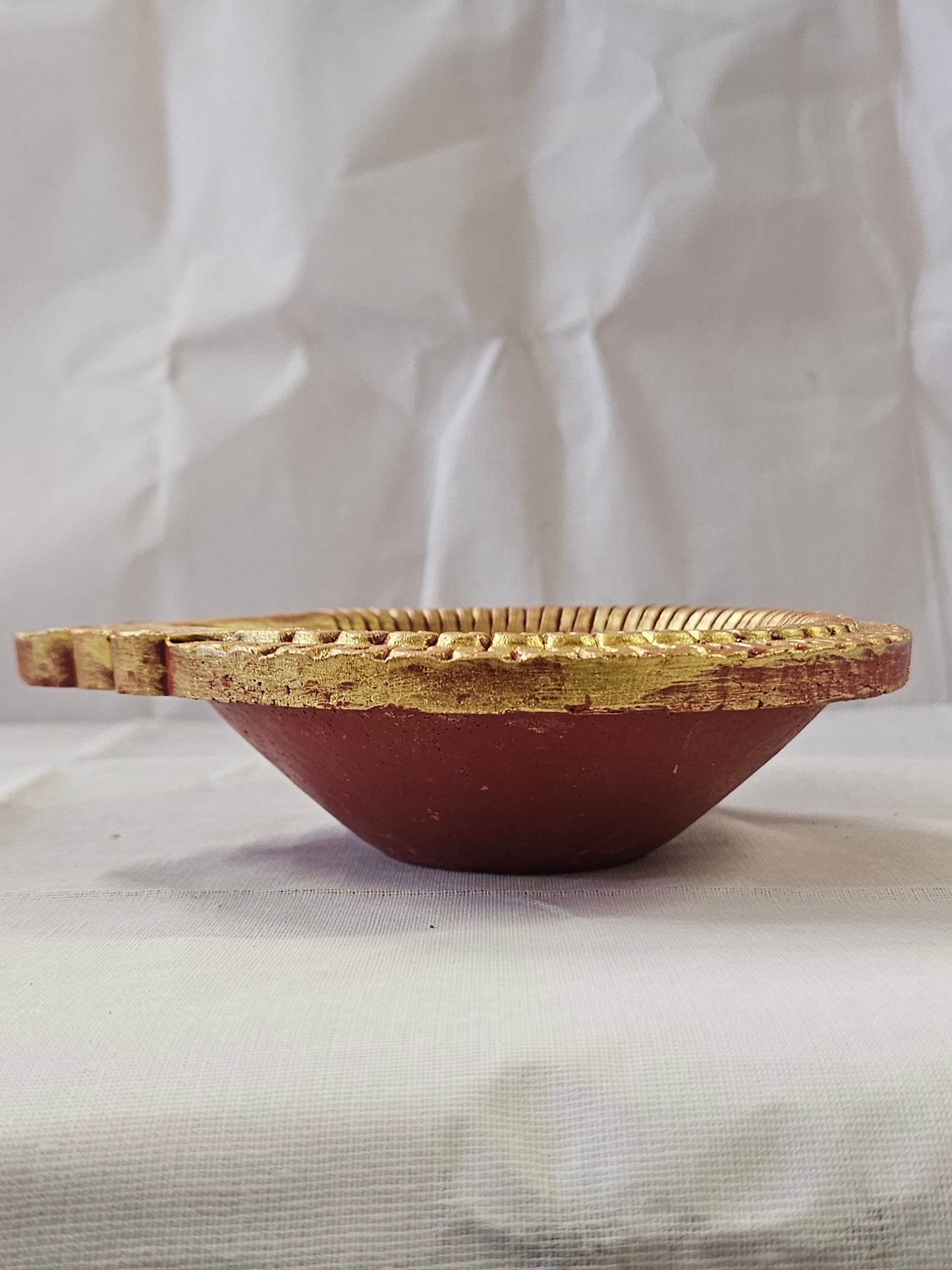 Gold Painted Diya 4CMx16CM