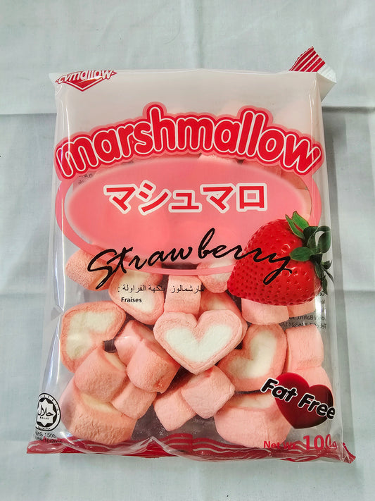CVMallow Marshmallow Strawberry Heart 100g