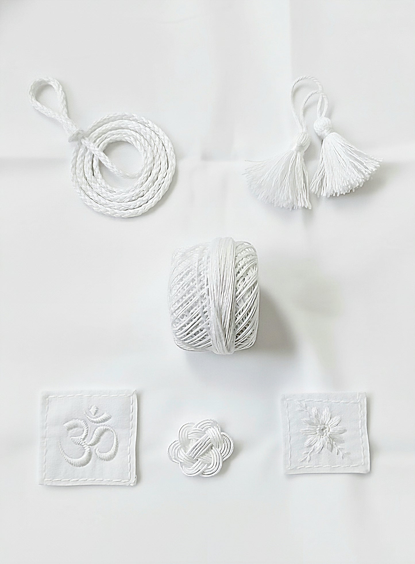 Decorative Pooja Thread-White