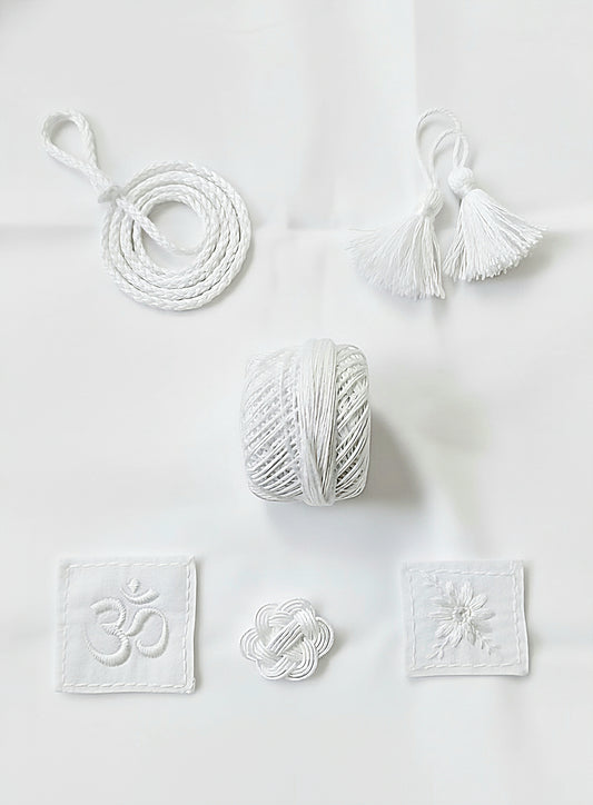 Decorative Pooja Thread-White