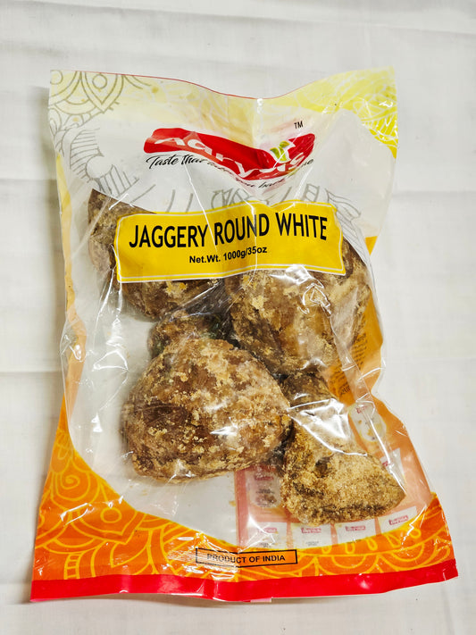 Aaryas Jaggery Round White 1kg