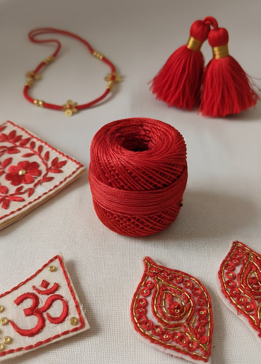 Decorative Pooja Thread-Red