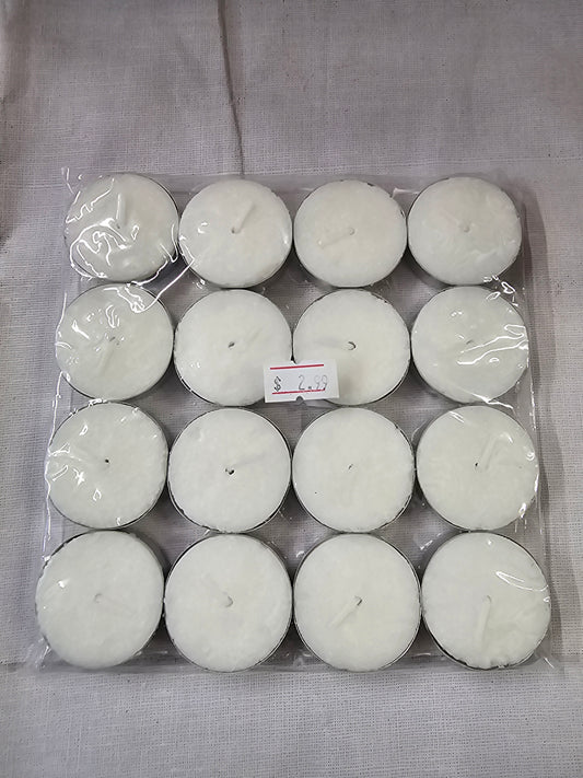 Plain Tea Lights 16pc 0.8CMx3.7CM