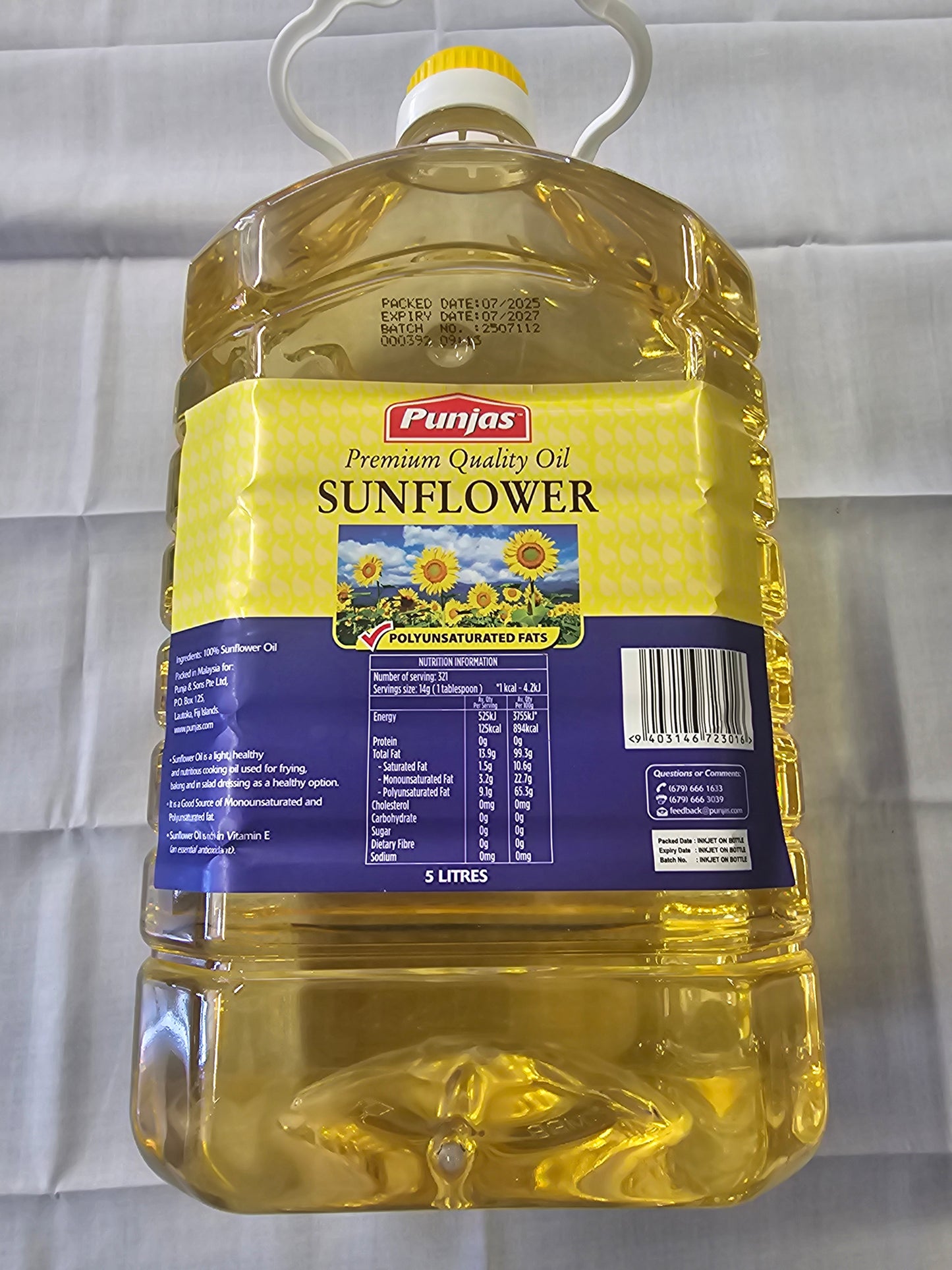 Punjas Sunflower Oil 5L