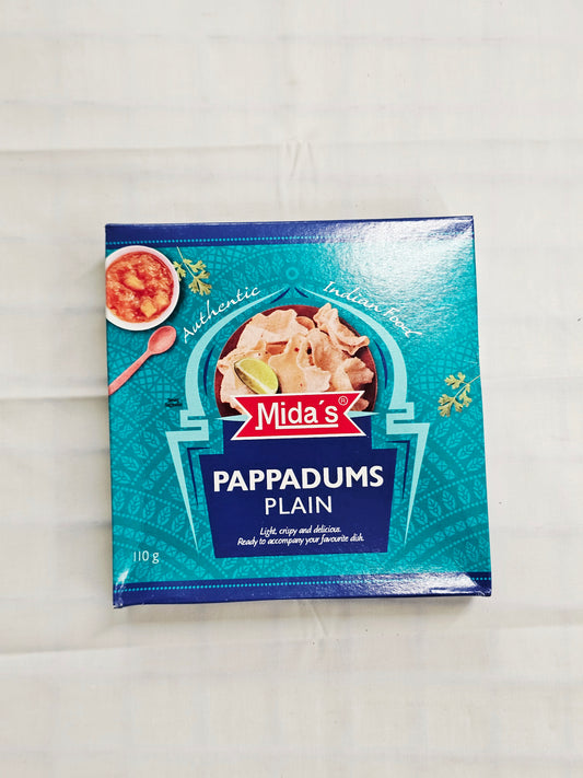 Midas Pappadum Plain 110g