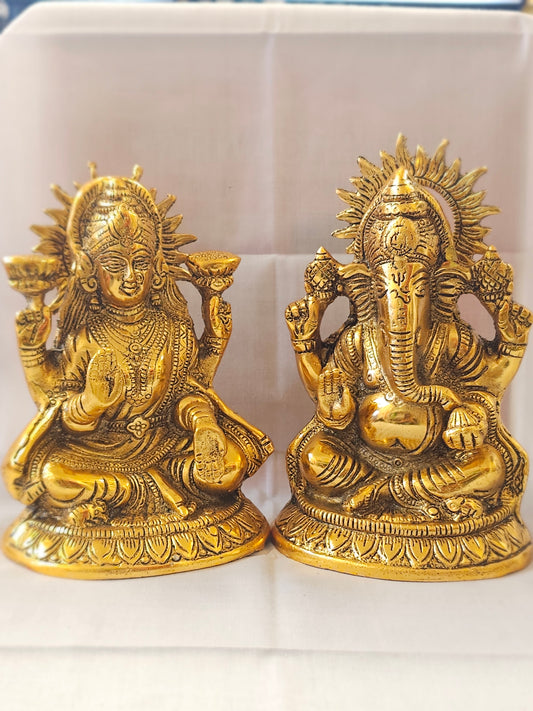 Lakshmi Ji and Lord Ganesha Murti 20cm