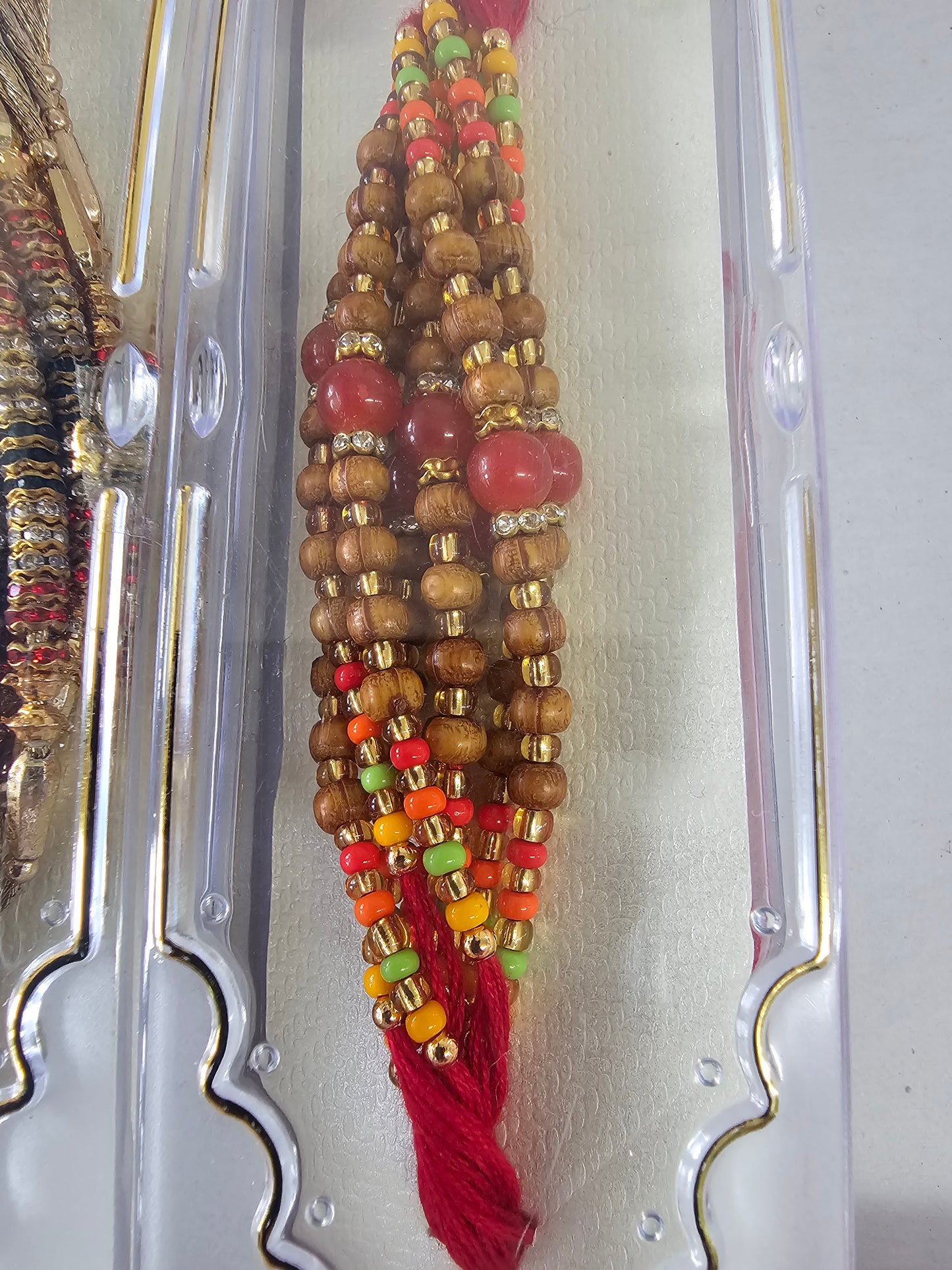 Red-White-Green Gem Raksha Bandhan 1pc