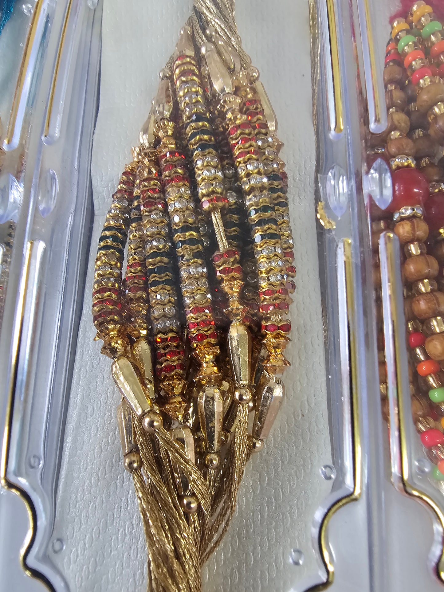 Red-White-Green Gem Raksha Bandhan 1pc