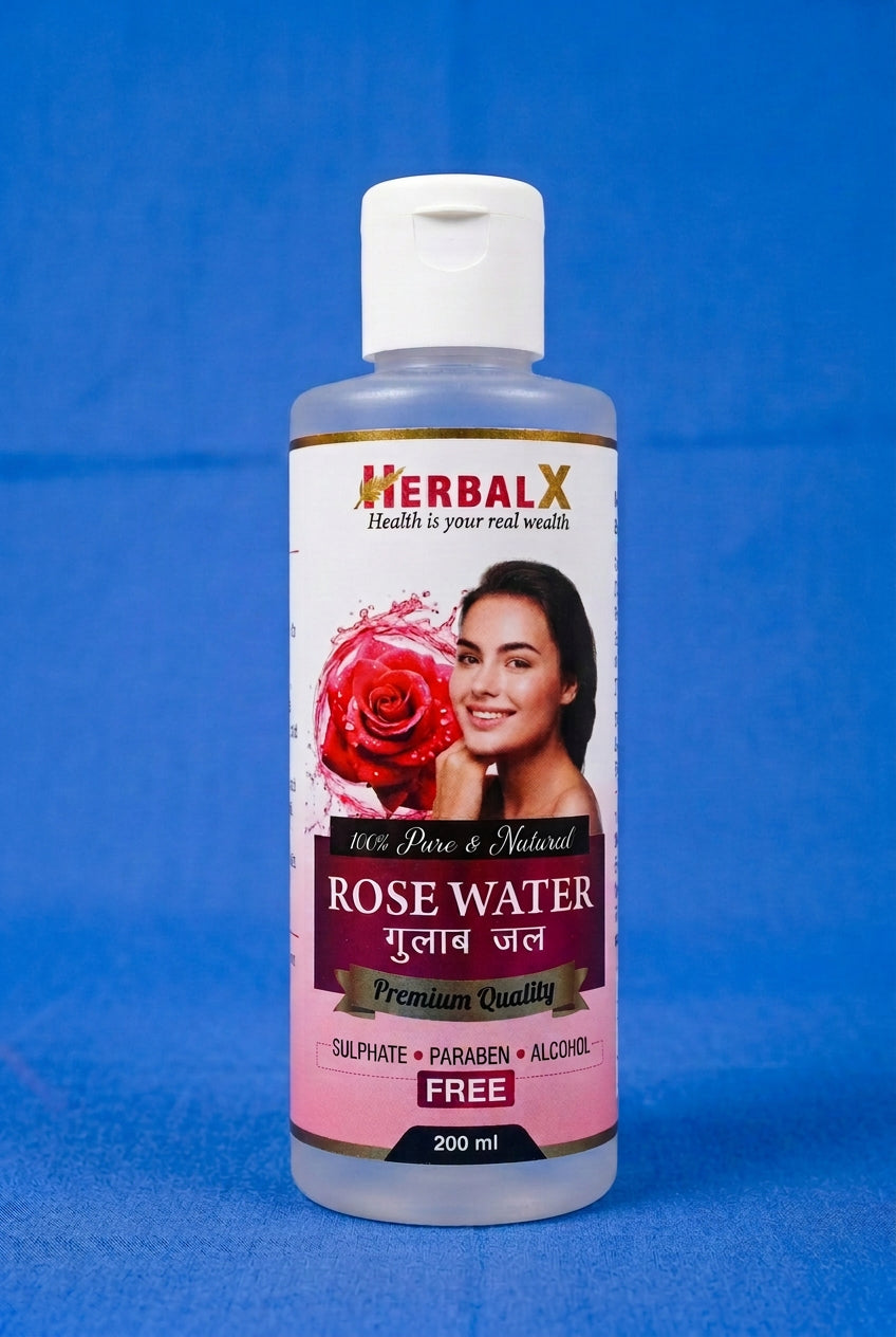 HerbalX 100% Pure and Natural Rose Water Premium Quality 200ml