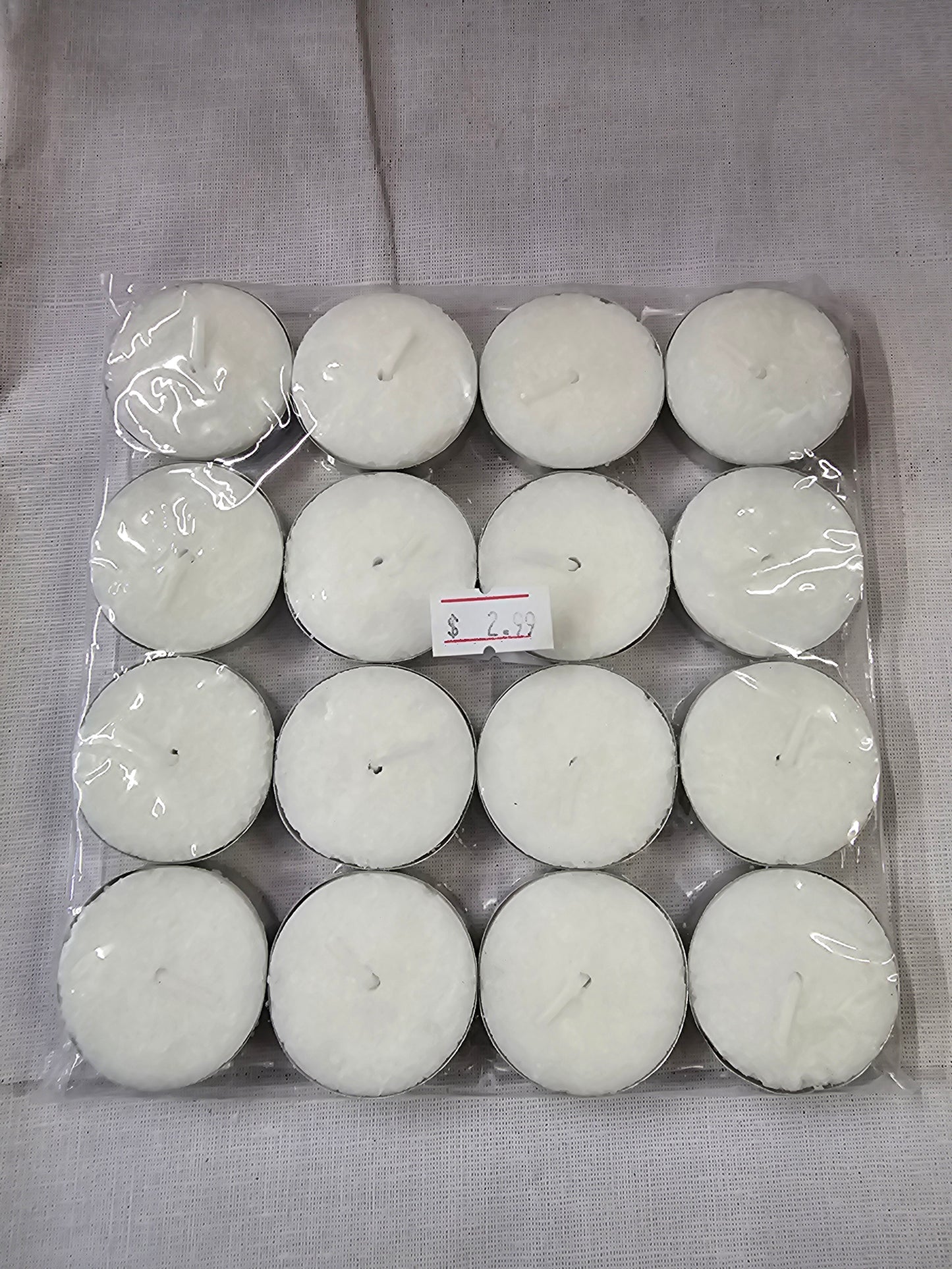 Plain Tea Lights 16pc 0.8CMx3.7CM