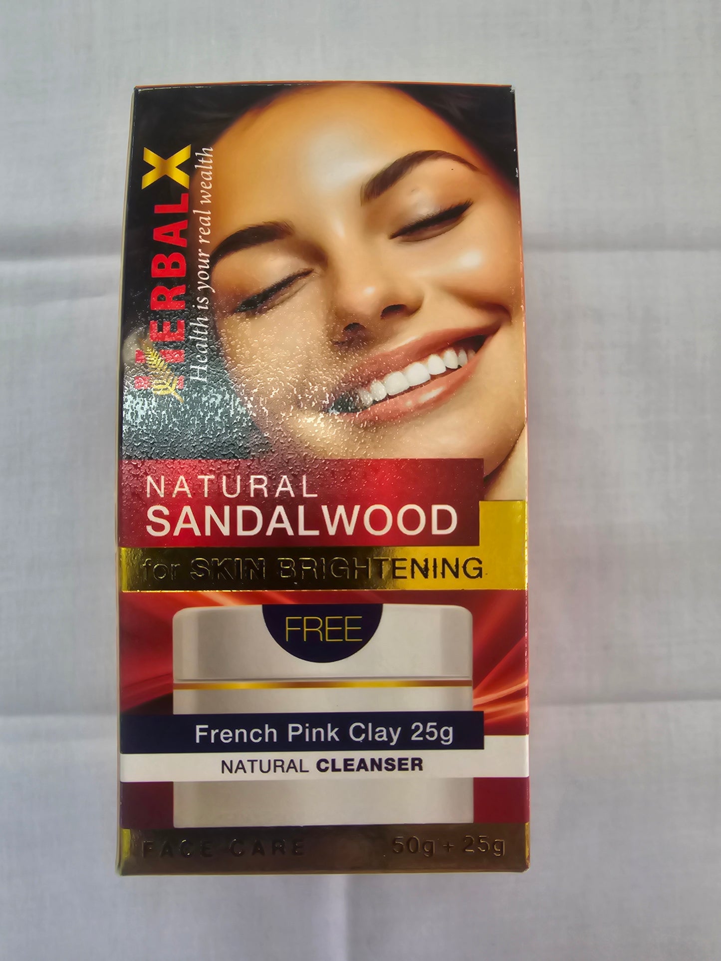 HerbalX Natural Sandalwood with French Pink Clay 50g+25g